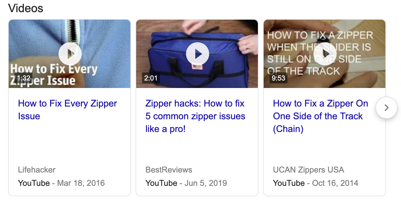 how to fix a zipper video in google search 2