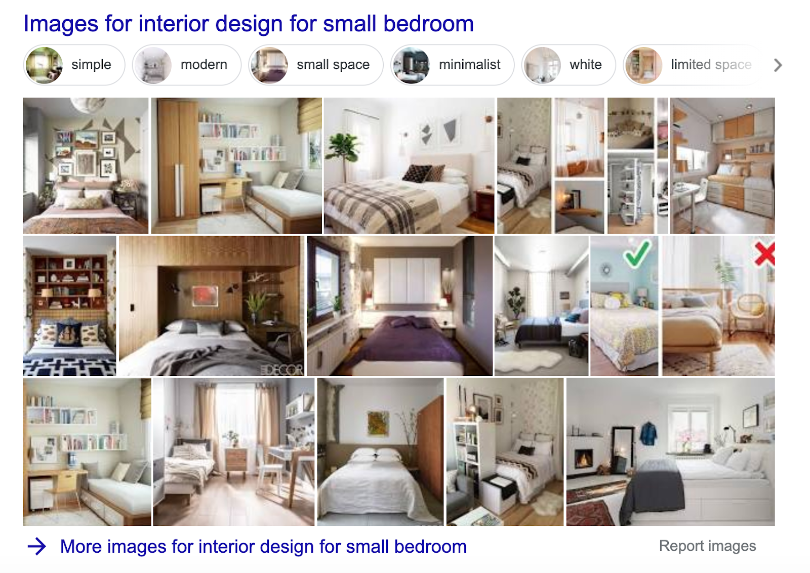 image pack in the interior design for small bedroom SERP